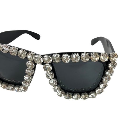 SUNGLASSES SUN GLASSES SHADES Crystal Bling Rhinestones Plastic Frames Beach - Picture 13 of 16